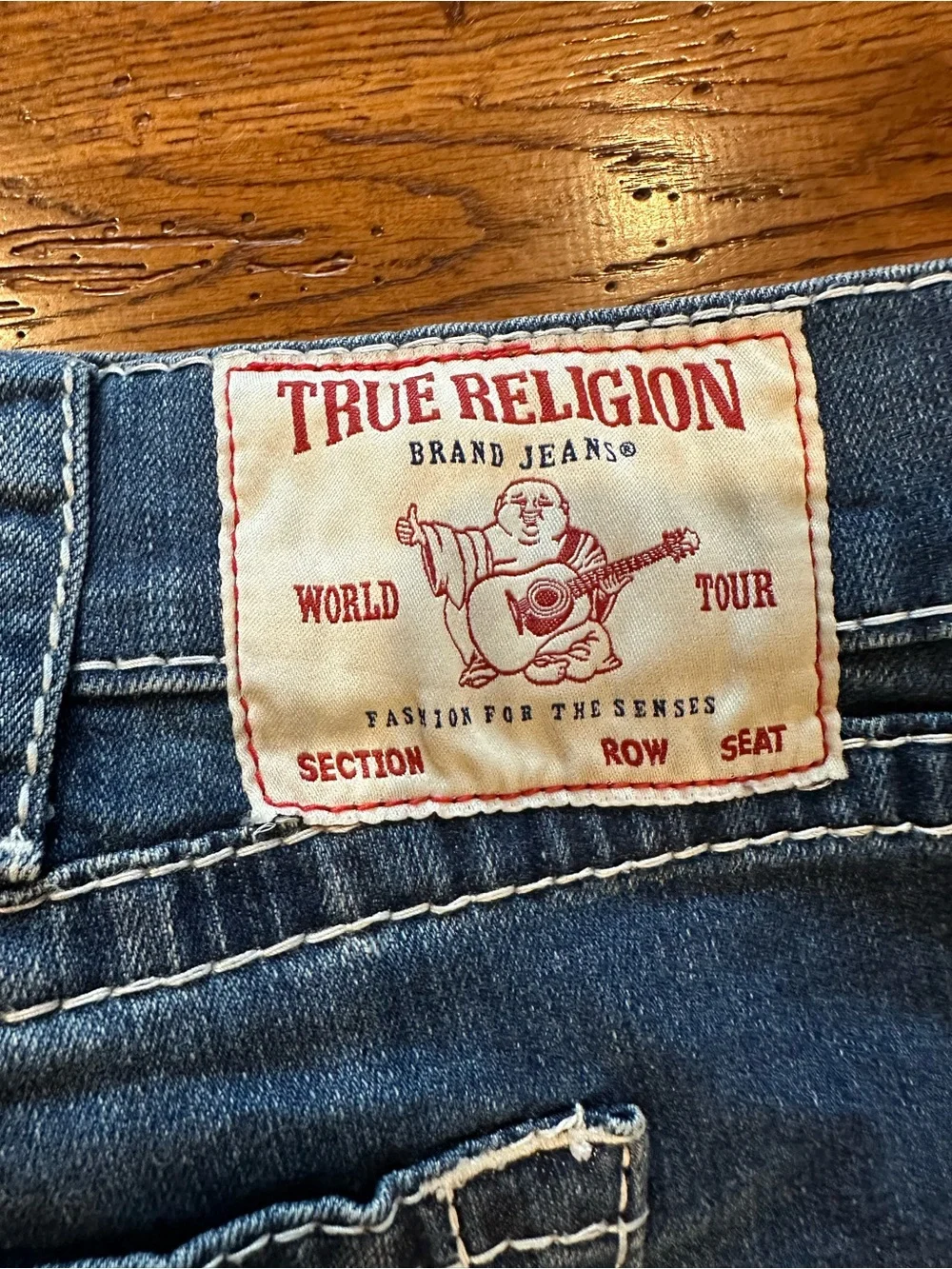 TRUE RELIGION JEANS Mens Ricky Relaxed Straight Fit 46x32